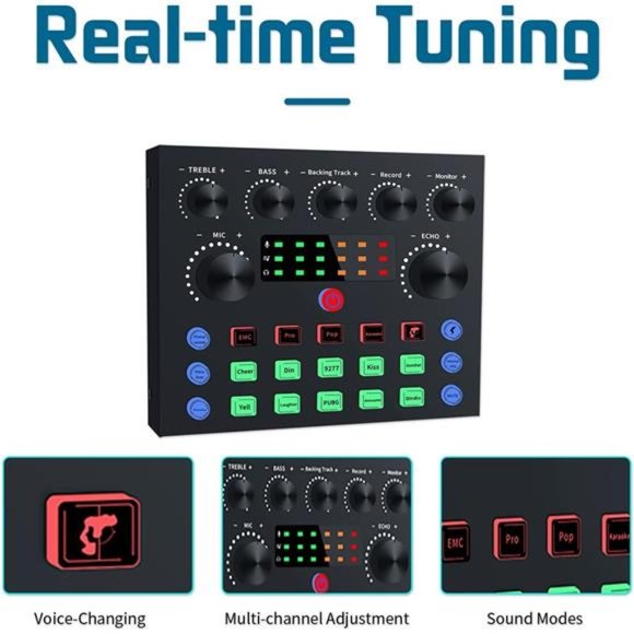 Podcast Equipment Bundle,Audio Interface with All-In-One DJ Mixer and Studio - Picture 5 of 6